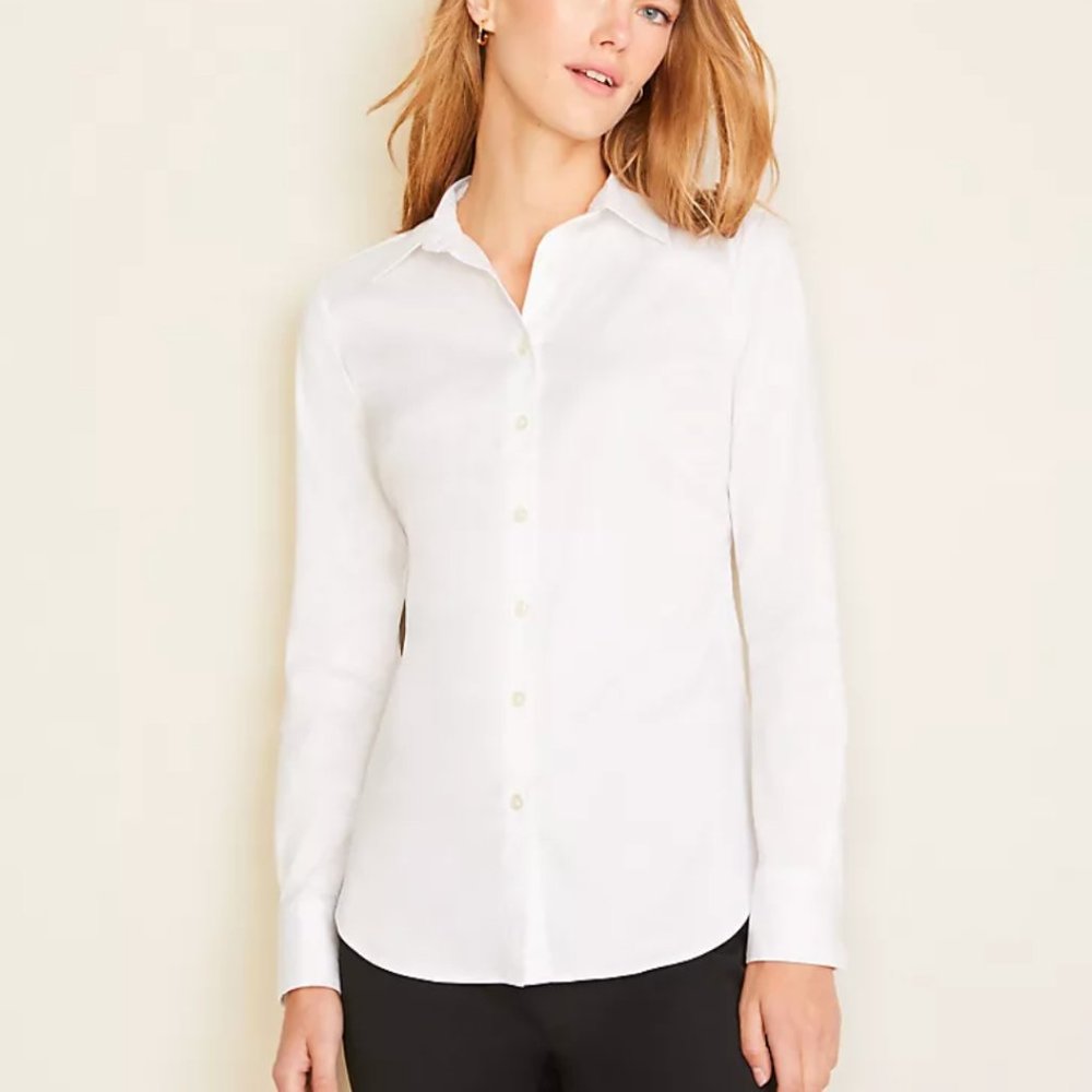 Anne Taylor Perfect Shirt button down women's